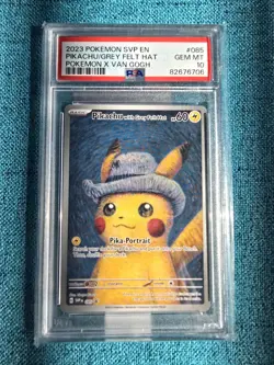 2023 POKEMON SVP EN-SV PROMO #085 PIKACHU WITH GREY FELT HAT PSA 10 Van Gogh - Image 1