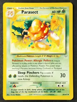 Parasect 35/64 Vintage Neo Revelation Regular, Pokemon 2000 (LP) - Image 1