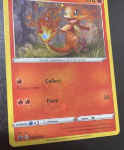 Pokemon Charmander Holo Bleed + Orb In Flame Black Star Promos SWSH092 NM - Image 3