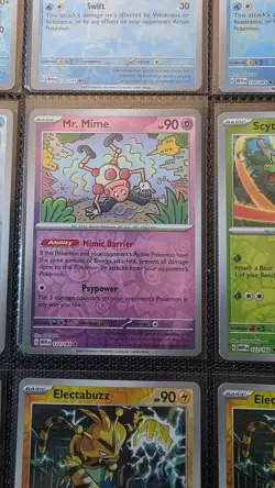 Pokemon TCG Scarlet & Violet 151 Reverse Holo Mr. Mime 122/165 - Image 1