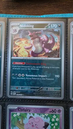 Pokemon TCG Scarlet & Violet 151 Reverse Holo Nidoking 034/165 - Image 1