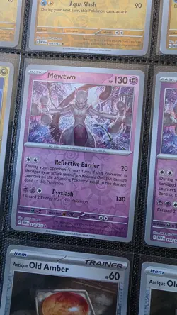 Pokemon TCG Scarlet & Violet 151 Reverse Holo Mewtwo 150/165 - Image 1