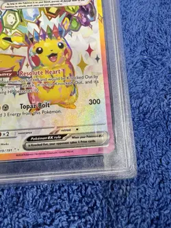 2024 Pokemon Surging Sparks Ultra Rare Pikachu Ex #219 PSA 9 - Image 3