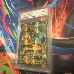 2015 POKEMON XY BREAKTHROUGH #154 FULL ART M HOUNDOOM EX PSA 8 - Image 1