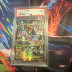 2015 POKEMON XY BREAKTHROUGH #154 FULL ART M HOUNDOOM EX PSA 8 - Image 2