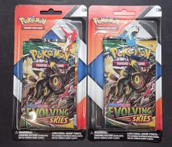 Two (2) Pokemon TCG: Evolving Skies/Chilling Reign 2-Pack Pin Blister - Image 1