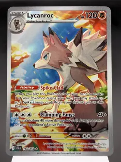 Lycanroc 166/159 - Illustration Rare - Journey Together Pokemon Card NM - Image 1