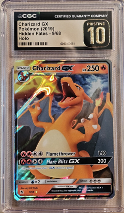 Charizard GX Hidden Fates 9/68 CGC Pristine 10 Ultra Rare Holo Pokemon Card - Image 1
