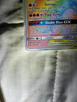 Reshiram & Charizard GX 217/214 Full Art Secret Rainbow Rare Pokemon Card - Image 4