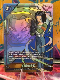 Android 17 FB09-029 Alternate Art Dual Evolution Dragon Ball Card English Fusion - Image 1