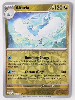 REVERSE HOLO Altaria 134/191 NM / M Surging Sparks Pokemon Card $2 Combined Ship - Image 1