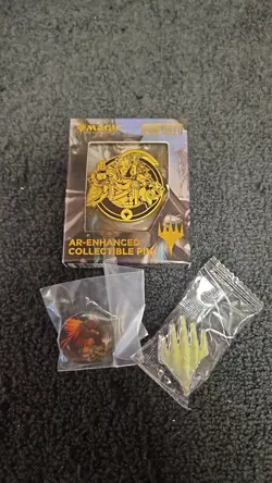 MTG LOT OF (3) ENAMEL PINS LOST CAVERNS OF IXALAN AJANI PINFINITY NEW SEALED - Image 1