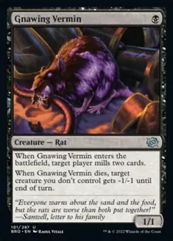 MTG Brothers War U Gnawing Vermin #101 PLAYSET 4x x4 - Image 1