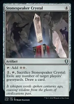 MTG Baldur's Gate *FOIL* U Stonespeaker Crystal #338 - Image 1