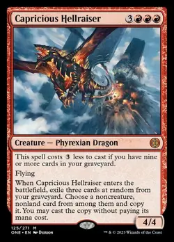 MTG Phyrexia All Will Be One M Capricious Hellraiser #125 - Image 1