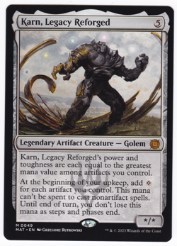 MTG Errors - Inking - MOM Aftermath M Karn Legacy Reforged #0049 [COPY #2] - Image 1