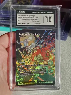 MTG CGC 10 Battle at the Big Bridge U 9 SC Foil Final Fantasy: Through the Ages - Image 1