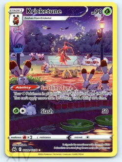 Kricketune GG02/GG70 Pokemon Crown Zenith Galarian Gallery Trainer Gallery Rare - Image 1