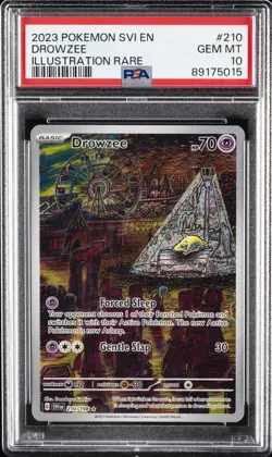 2023 POKEMON SVI EN-SCARLET & VIOLET ILLUSTRATION RARE #210 DROWZEE PSA 10 - Image 1