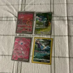 Lot Of 4 Pokemon Ir And Full Art Lot with Mew UPC Promo - Image 1