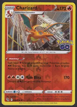 Pokemon Charizard 010/078 Reverse Holo Pokemon GO - Image 1