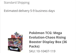 Pokemon TCG: Mega Evolution-Chaos Rising Booster Display Box (36 Packs) PRESALE - Image 5