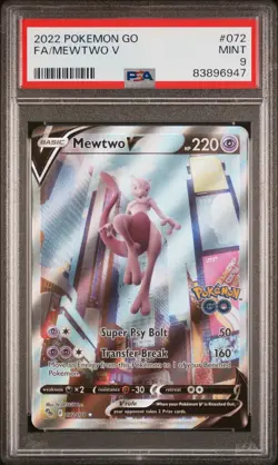 Mewtwo V #72 Pokemon Go PSA 9 - Image 1