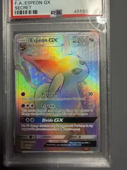 2017 POKEMON TCG SUN & MOON SECRET #152 FULL ART/ESPEON GX PSA 7 ENGLISH - Image 3