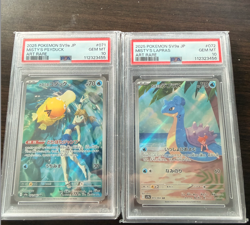 2025 Pokemon Japanese 071, 072 Misty's Psyduck and Lapras - Sequential - PSA 10 - Image 1
