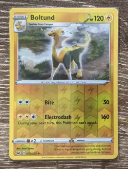 Boltund 75/202 Rare Reverse Holo Sword and Shield - Pokemon TCG - Mint - Image 1