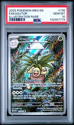2025 POKEMON MEG EN-MEGA EVOLUTION ILLUSTRATION RARE #135 EXEGGUTOR PSA 10 - Image 1