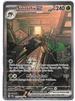 Sinistcha ex 210/167 Special Illustration Rare Twilight Masquerade Pokemon - Image 1