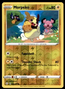Morpeko 036/072 Common Shining Fates Pokemon Reverse Holo Lightly Played - Image 1