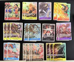 Bandai One Piece Card Game 122 SR Card Lot English Mixed OPs. All SRs - Image 1
