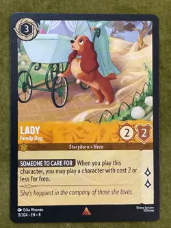 Disney Lorcana TCG Lady Card 11/204 Non-Foil - Image 1