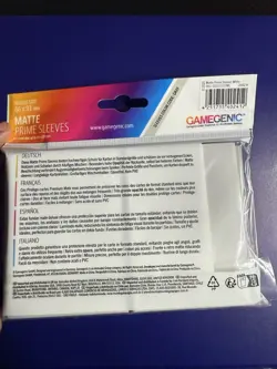 Matte Prime Card Sleeves: White Standard GameGenic 100 sleeve pack NEW - Image 2