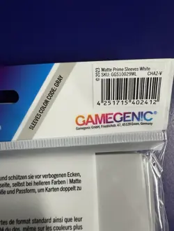 Matte Prime Card Sleeves: White Standard GameGenic 100 sleeve pack NEW - Image 3