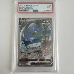2021 Pokemon Rayquaza V Full Art Evolving Skies PSA 9 - Image 1