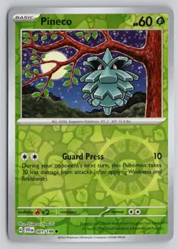 PINECO 001/198 COMMON SCARLET & VIOLET POKEMON REVERSE HOLO NM - Image 1