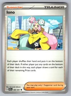 IONO 080/091 UNCOMMON PALDEAN FATES POKEMON NM - Image 1