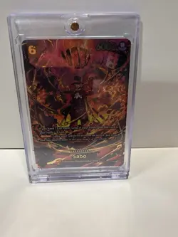 1x Sabo PRB02-014 (SP) One Piece TCG-OP15! NM With Hard Case. - Image 1