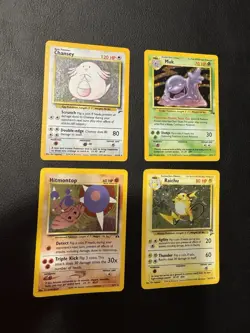 Vintage Pokemon Holo Lot Chansey Muk Raichu Hitmontop WOTC Era Cards LP/MP - Image 1