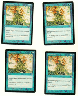 Set Of 4 Boomerang Mirage Magic the Gathering MTG Card - Image 1
