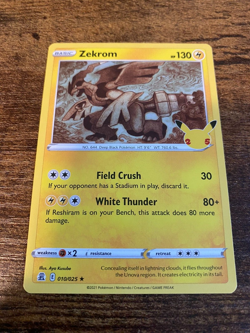 Zekrom 10/25 Celebrations Holo Rare Pokemon Card TCG 010/025 25th Anniversary - Image 1