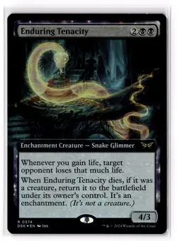 Enduring Tenacity (Extended Art) 374 Duskmourn: House of Horror Foil NM - Image 1