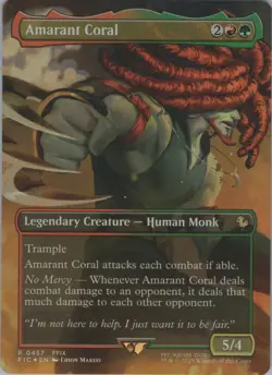 MTG Foil Amarant Coral (Borderless) R Commander: FINAL FANTASY 457 NM - Image 1