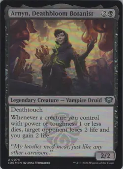 Foil Arnyn, Deathbloom Botanist U Secrets of Strixhaven 74 NM - Image 1
