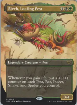 Blech, Loafing Pest (Borderless) R Secrets of Strixhaven 298 NM - Image 1