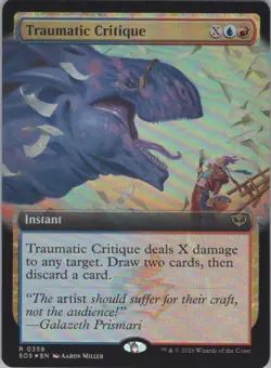 Foil Traumatic Critique (Extended Art) R Secrets of Strixhaven 358 NM - Image 1