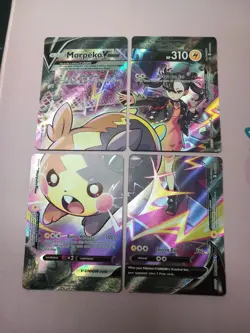 Morpeko V-Union All 4 Cards SWSH Black Star Promo Marnie Pokemon Tcg Set - Image 1